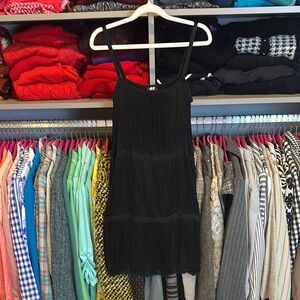 H&M black sleeveless fringe dress size XS